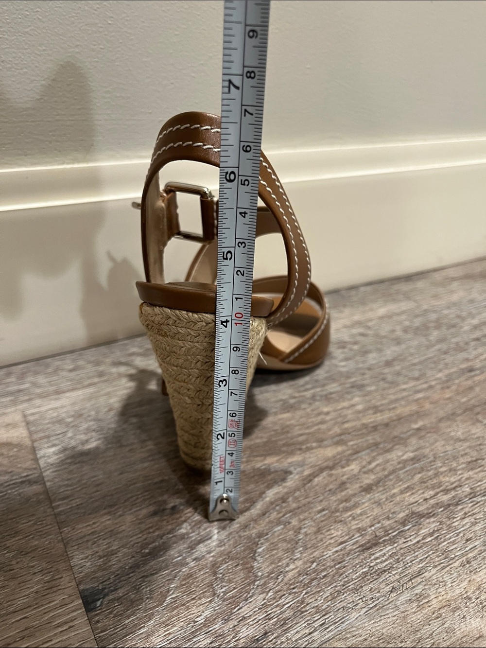Michael Kors Tan Leather Ankle-Strap Sandals - Picture 8 of 8